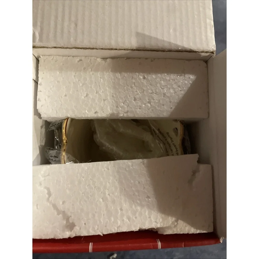 Lenox Merry Lights Angel Votive Ivory Porcelain Gold Trim Christmas 3.5in New